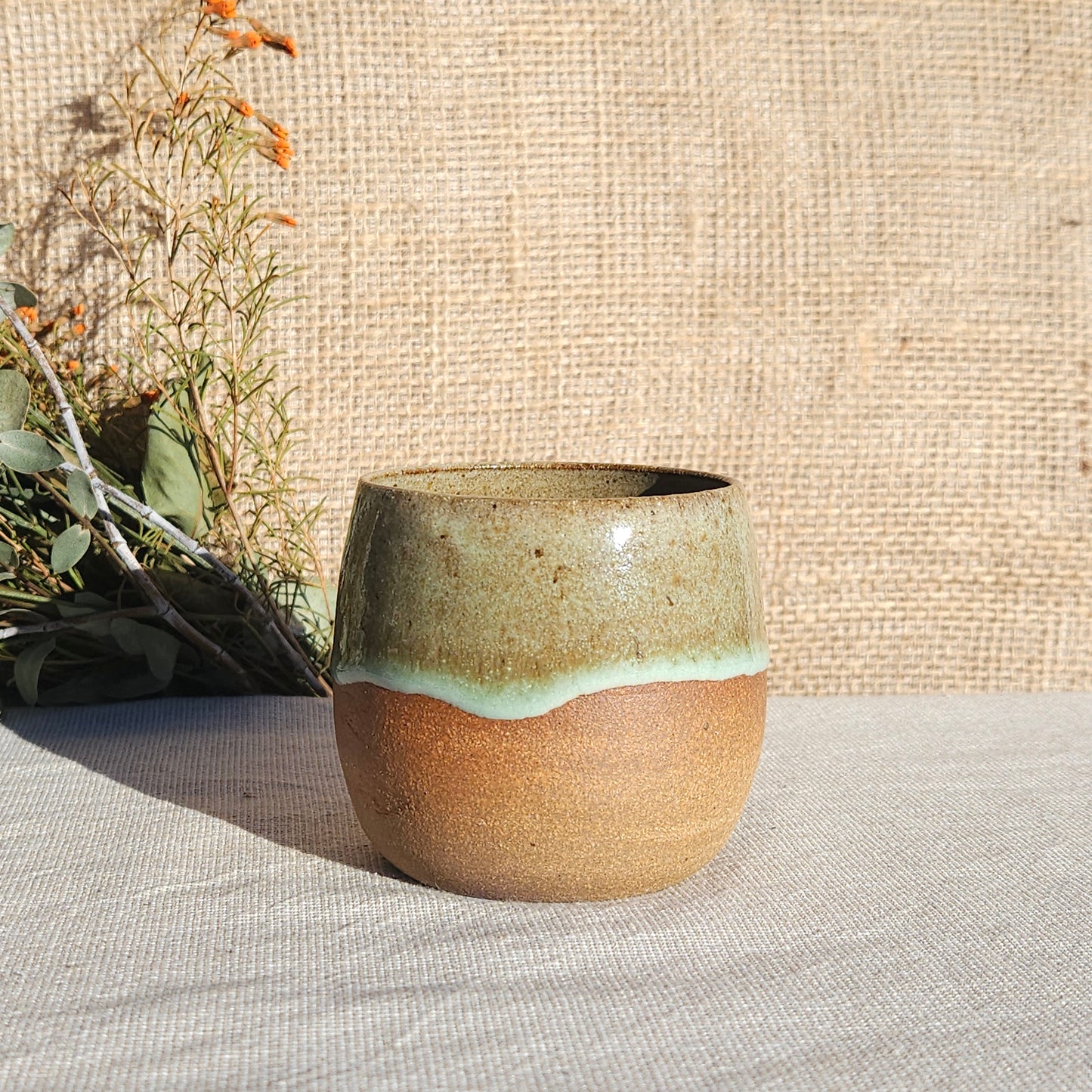 Gobelet sans anse vert olive