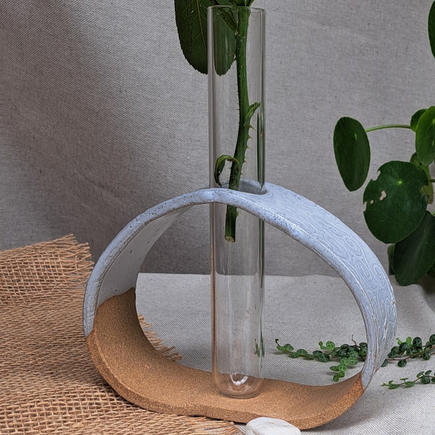 Vase Soliflore Terre et Verre