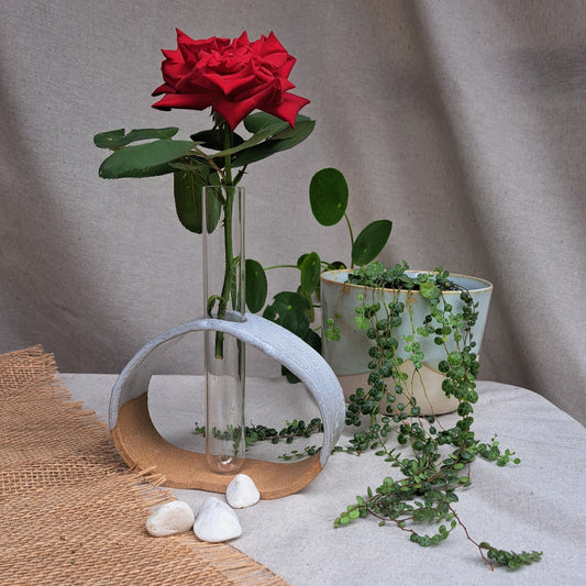 Vase Soliflore Terre et Verre