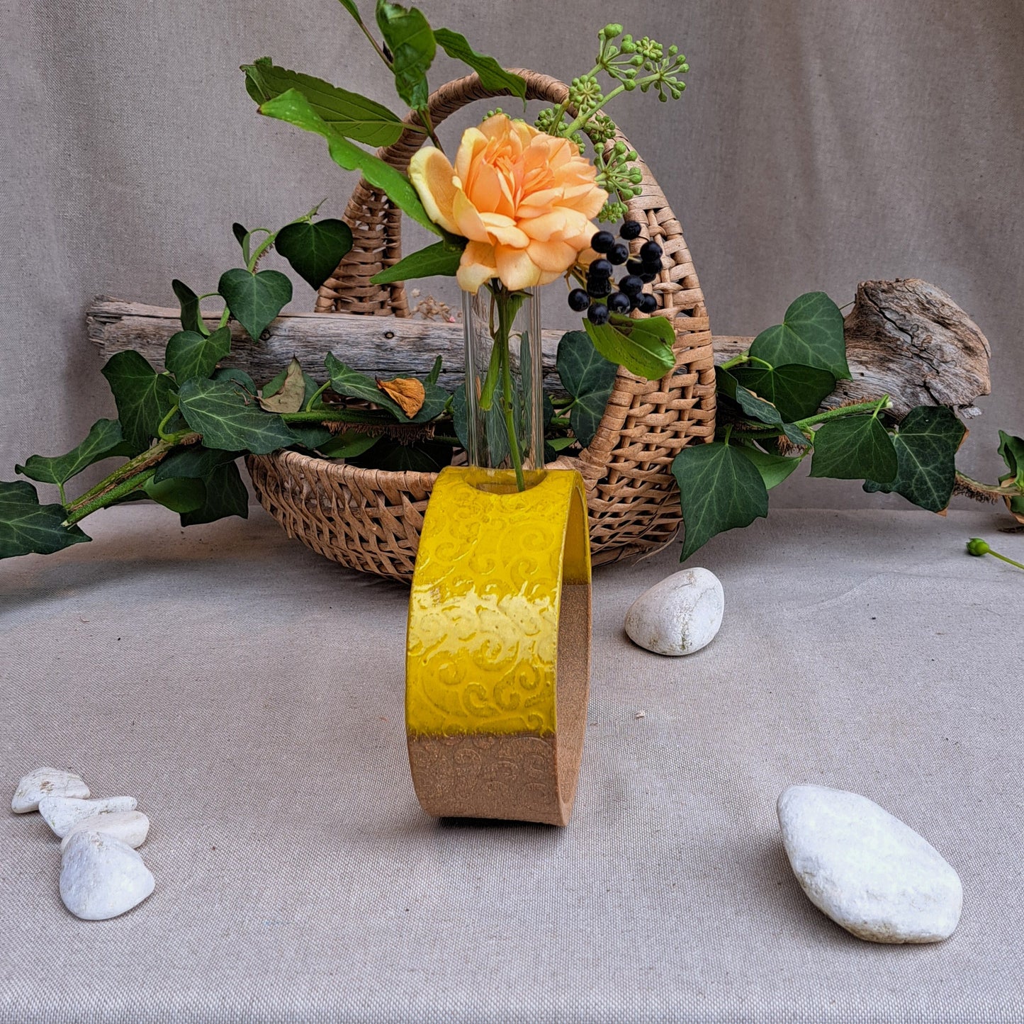 Vase Soliflore Terre et Verre