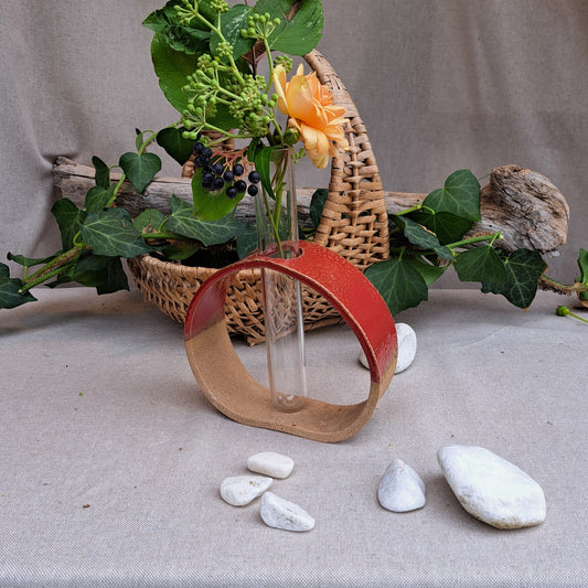 Vase Soliflore Terre et Verre