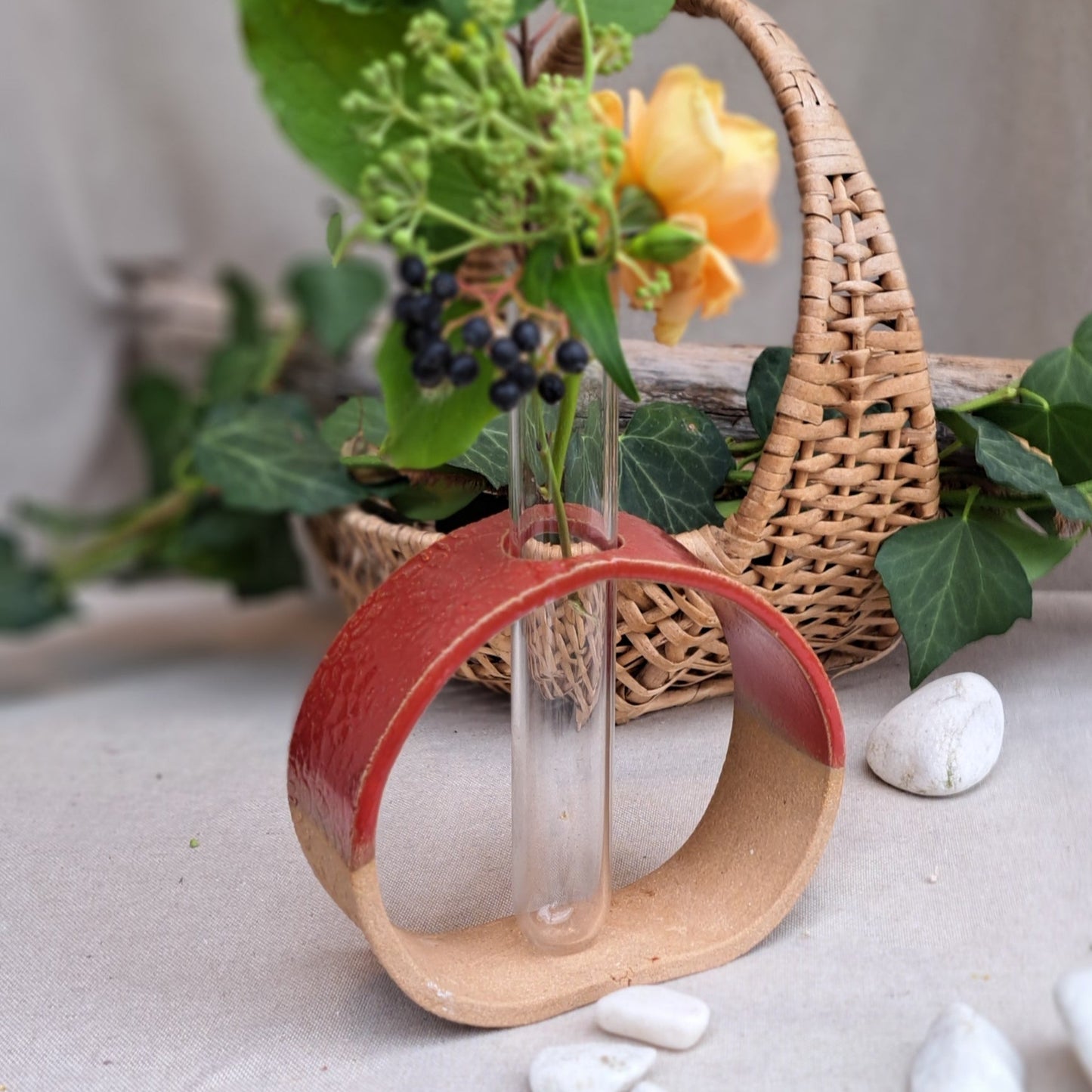 Vase Soliflore Terre et Verre