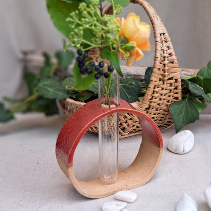 Vase Soliflore Terre et Verre