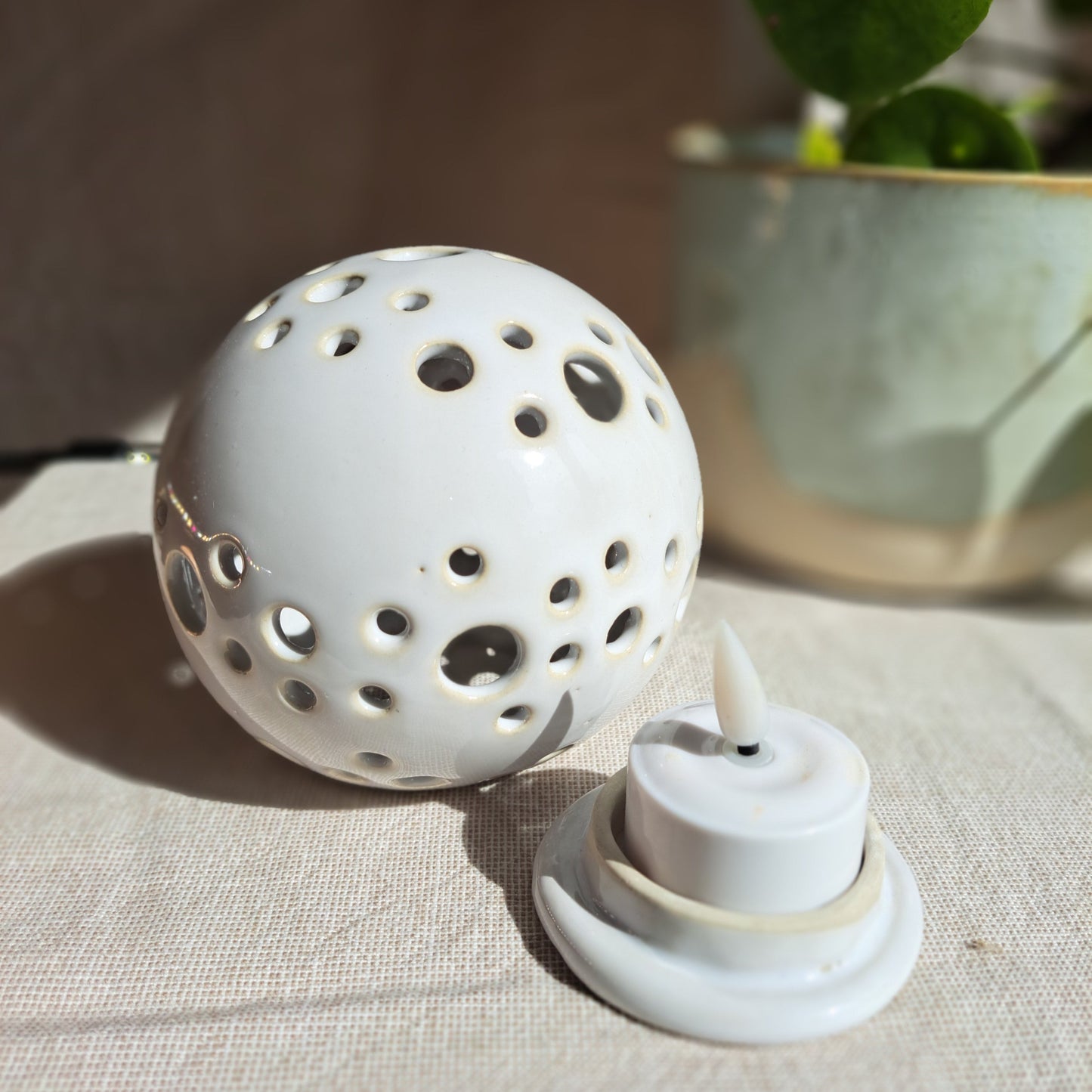 Photophore Blanc motif constellation