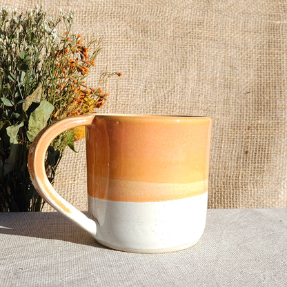Mug Coloré en grès blanc Orange