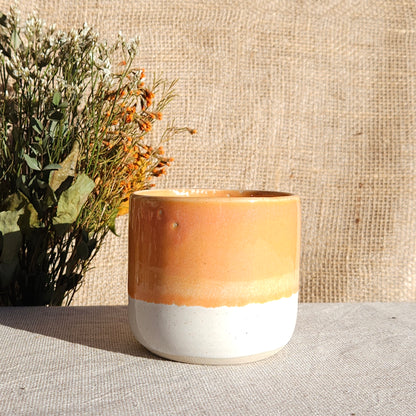 Mug Coloré en grès blanc Orange
