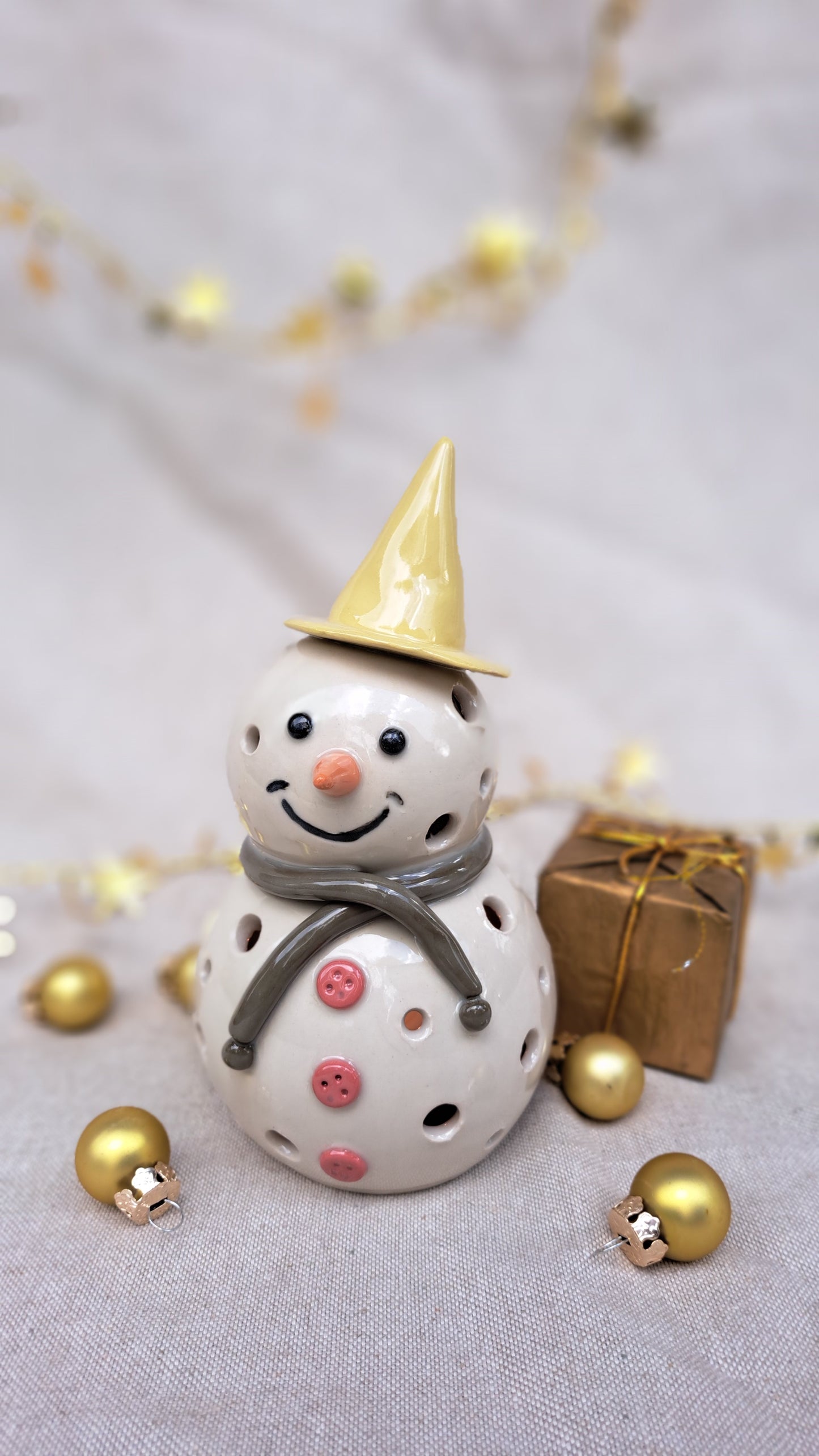 Bonhomme de neige photophore