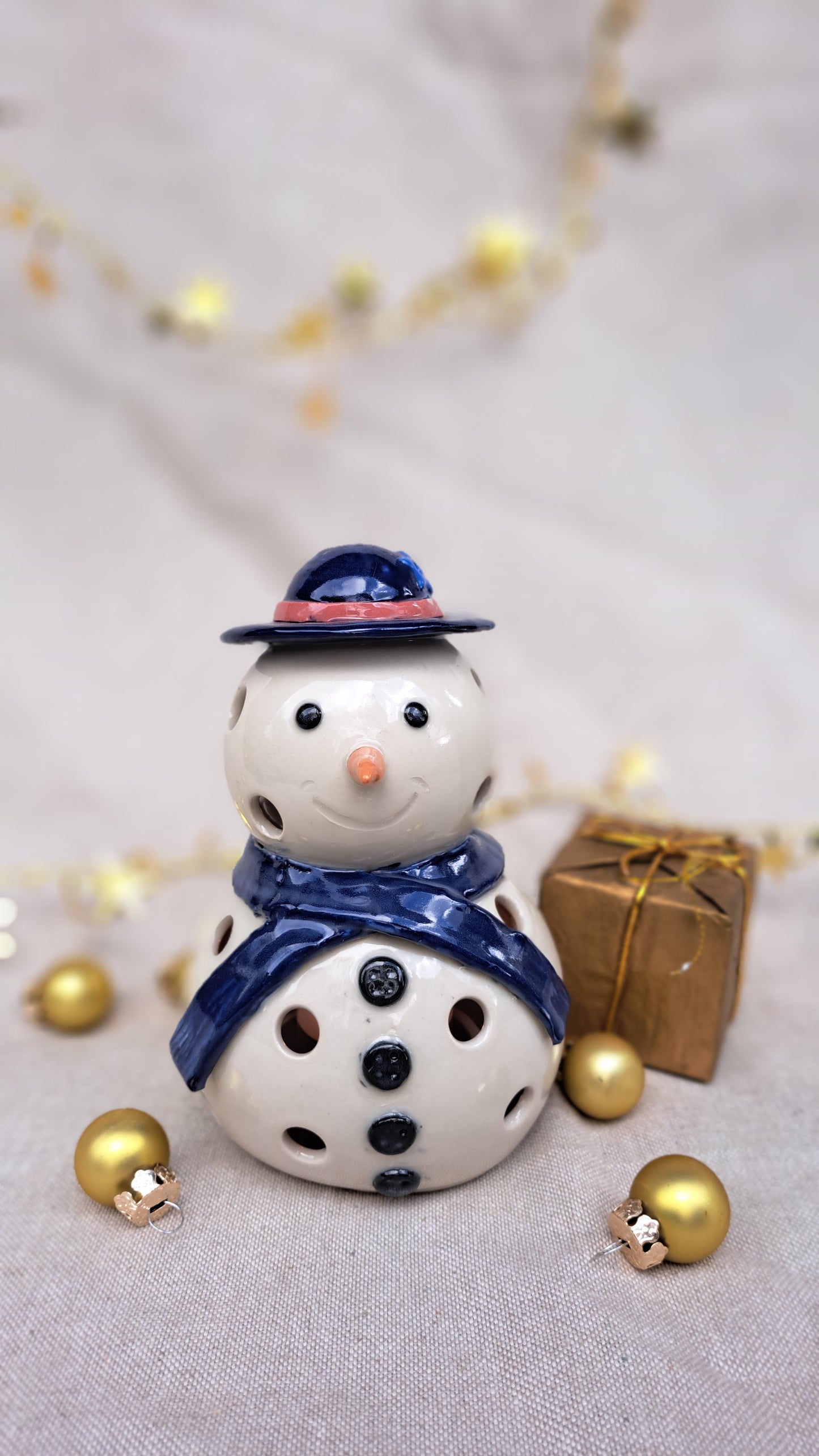 Bonhomme de neige photophore