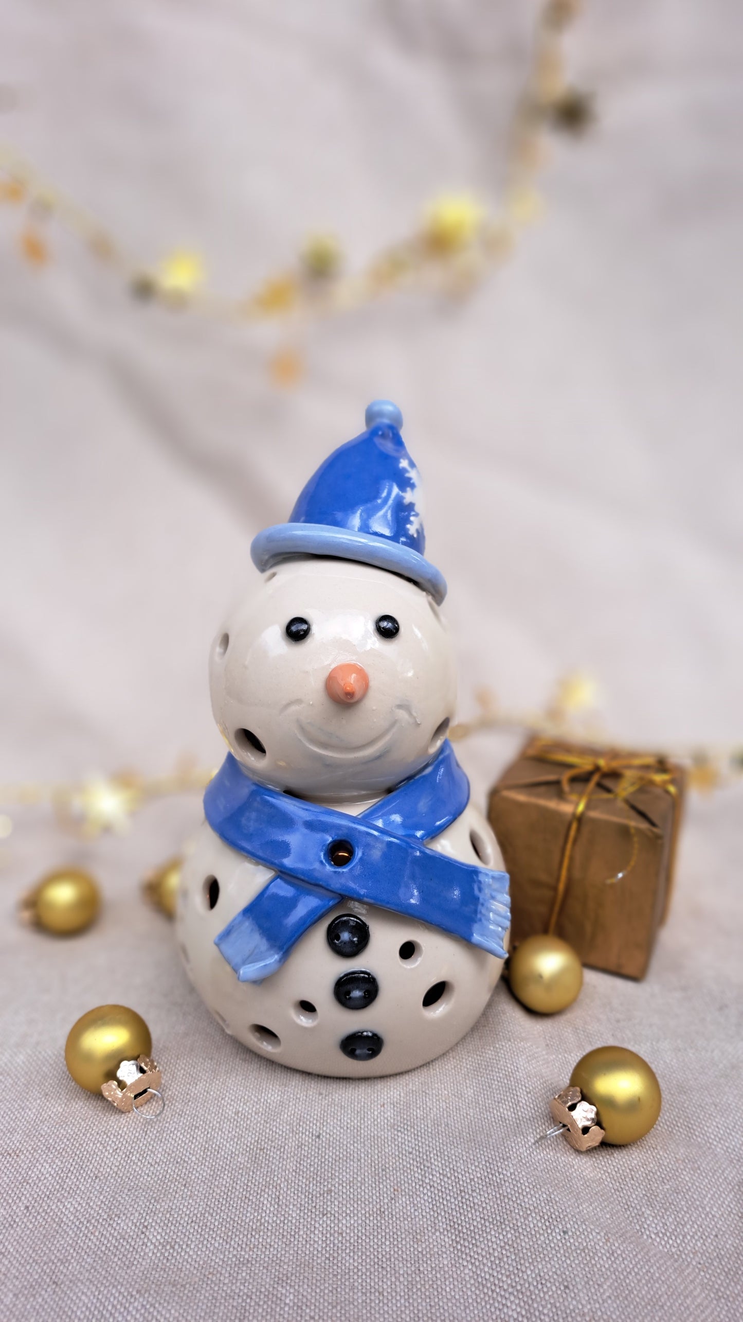 Bonhomme de neige photophore