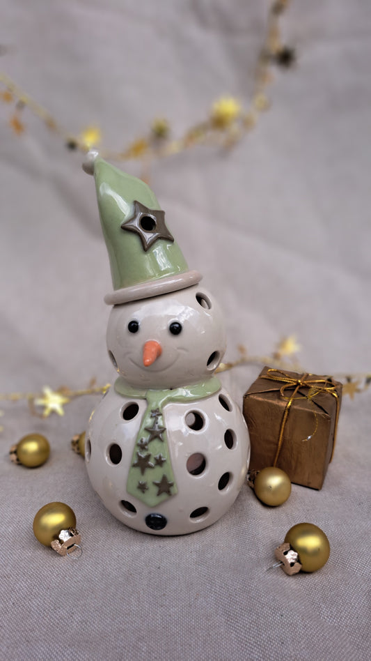 Bonhomme de neige photophore