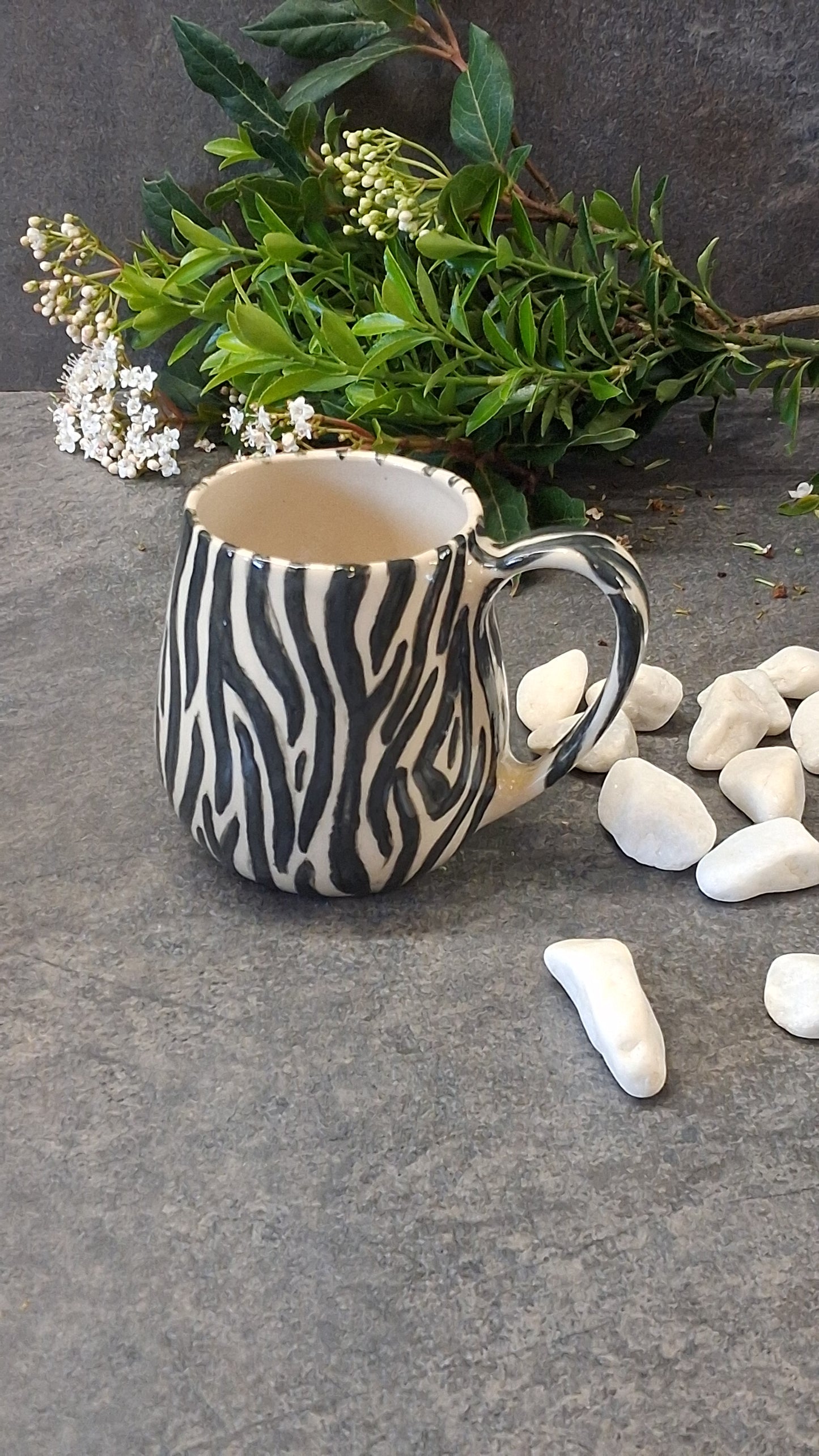 Tasse zèbre avec anse