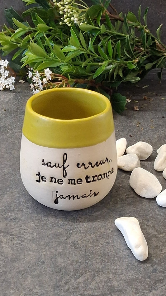 Sauf erreur, je ne me trompe jamais