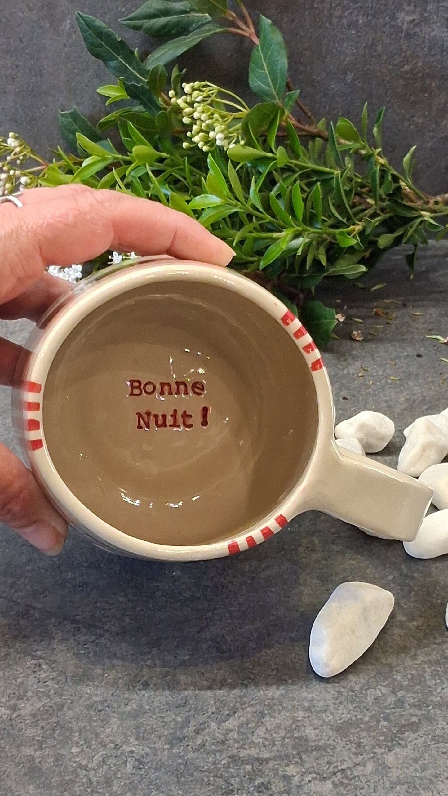 Mug XXL Pisse Mémère XXL Rayé rouge torchon