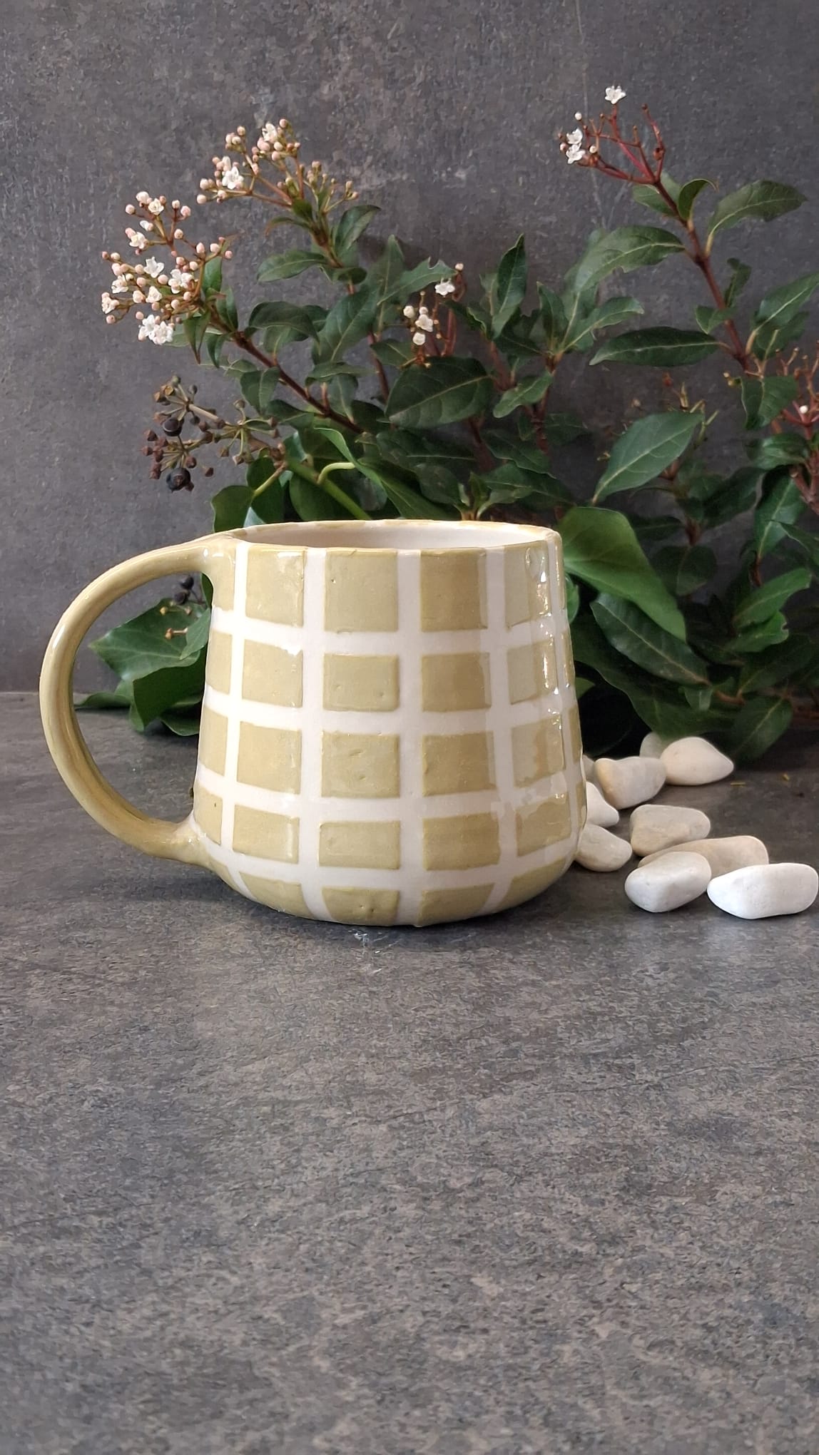Mug XXL Quadrillé vert
