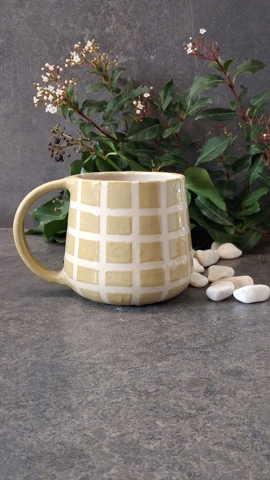 Mug XXL Quadrillé vert