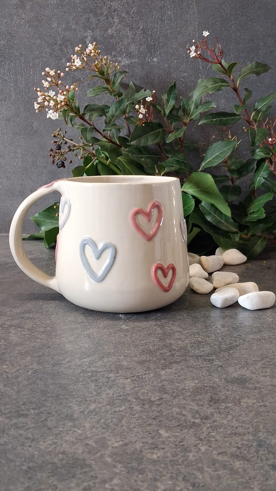 Mug XXL motif coeurs