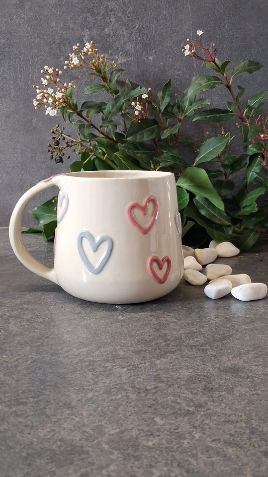 Mug XXL motif coeurs