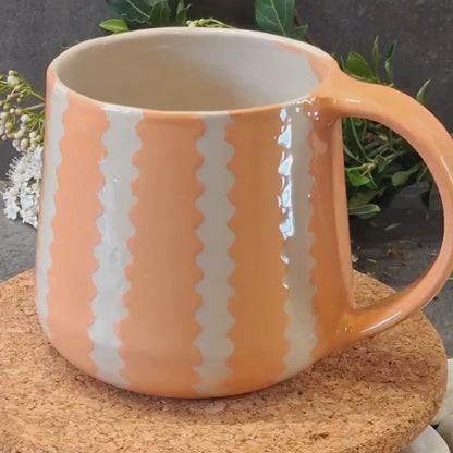 Mug XXL rayé orange