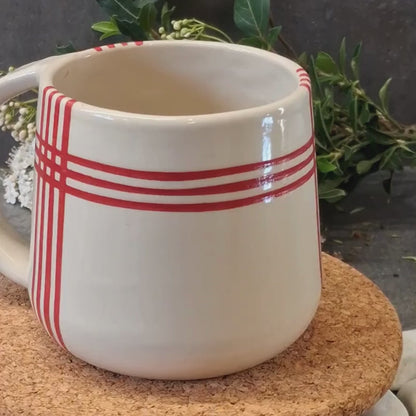 Mug XXL Pisse Mémère XXL Rayé rouge torchon